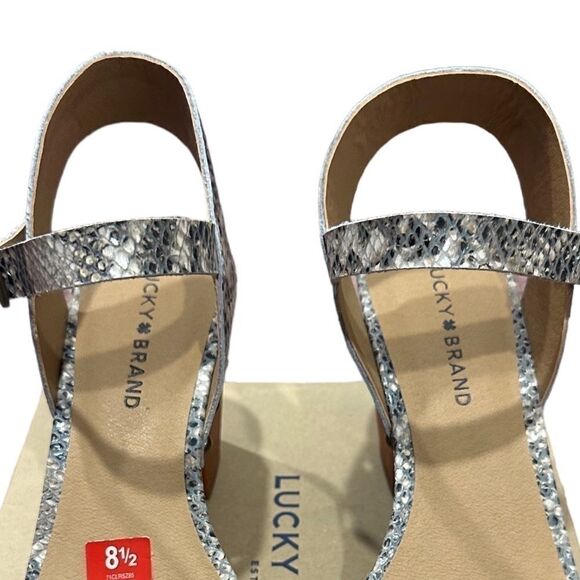 Lucky Brand Trisa Natural Africann Chunky Platform Heel Sandals women US 8.5 M - Picture 6 of 8